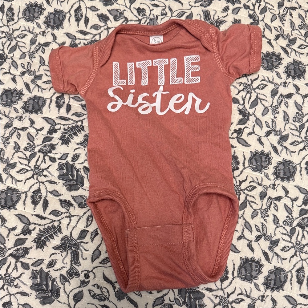 Rabbit Skins 'Little Sister' Bodysuit- Size Newborn